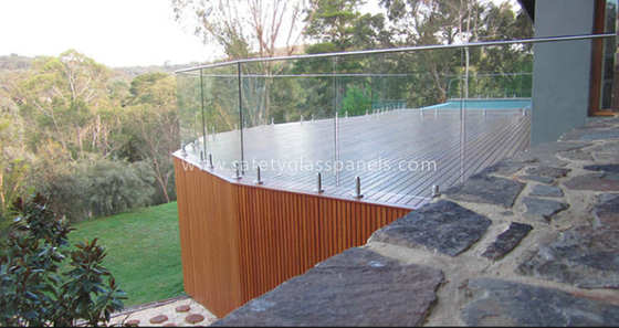 High Strength Security Toughened Glass Balustrades And Handrails