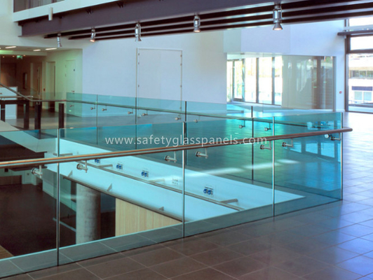 Tinted Tempered Architectural Glass Balustrade Frameless Glass Fencing