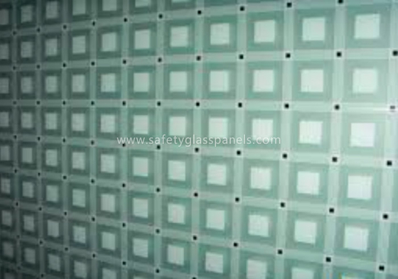 Light Green Digital Silk Screen Printing On Glass , Commercial Glass Doors
