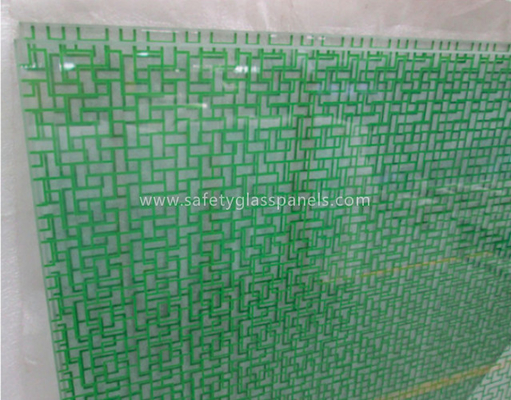 Flat 10mm 12mm Silkscreen Printed Glass Safety For Houses And Schools