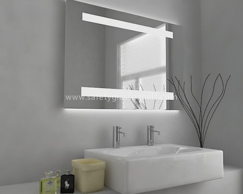 Tempered Oval Aluminium Mirror Silver Coated Float Glass 1mm - 6mm With PE Film