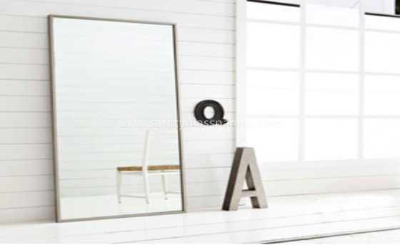 Waterproof Aluminium Wall 1.8mm Sheet Glass Mirror Cabinet for Furniture