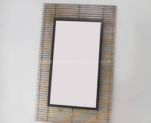 Rectangle 5mm Automobile Tinted Mirror Glass Coated With Silver And Copper