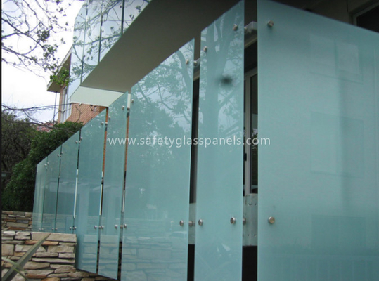 Shower Room Obscure Acid Etched Glass Patterns , Double Sided Auto Float Glass