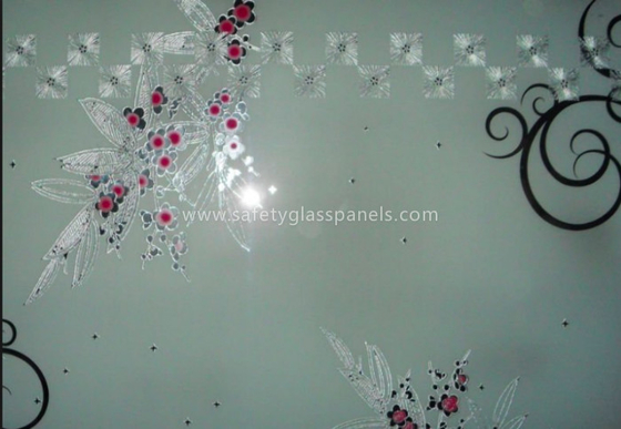 Stained Translucent Acid Ecthed Glass 6mm 8mm Laminated Glass Floor Panels