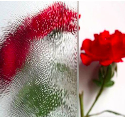 Aqualite  3mm  Clear Hitchcross Patterned Glass , Tempered Glass Panel with Polished Edges