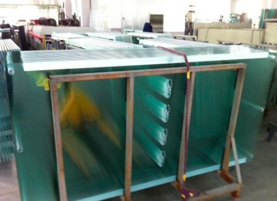 Flat 6mm Chemical Fully Tempered Safety Glass Partition / Tempered Frosted Glass for door