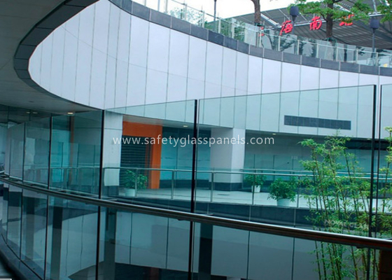 Window Laminated Safety Glass , 10mm Clear Tempered Glass Panel for Office