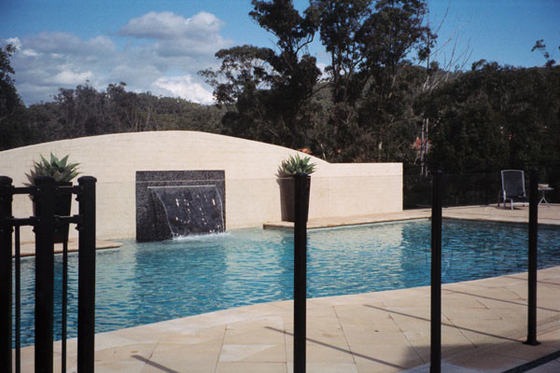 Golden Bronze Modern Flat Top Glass Pool Fencing 8mm - 19mm Toughened Safety Glass