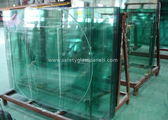 Doors Coated Tempered Safety Glass Decorative Curved Toughened Glass