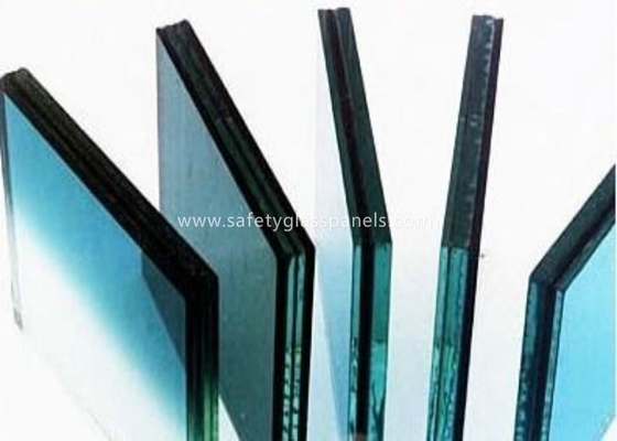 Flat 10MM Tempered Safety Glass Low Visible Distortion , Milk White Laminated Glass