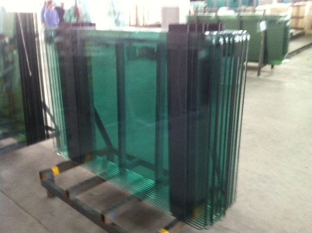 Heat resistant laminated tempered glass 19mm Table Tops with Round Corners R100mm
