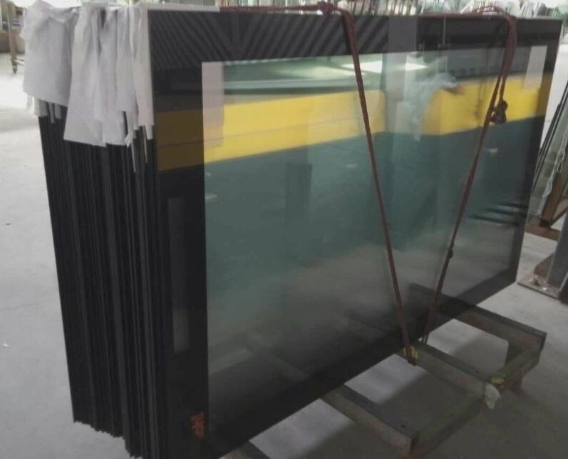 Ultra Clear 5mm Low Iron Printed Glass with Black Boarder RAL9005 Toughened Glass Panels