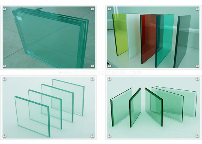 Float Laminated Safety Glass 6.38 Mm-42.3 Mm Thickness Air / Argon Insulating